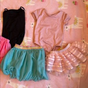 Girls’ Dance Set - 2 leotards and 2 skirts. Size 2-3T